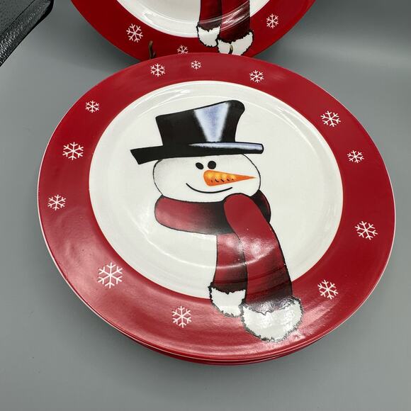 Vintage Snowman Dinner Plates, Today's Living, Set of 4 - Picture 9 of 10